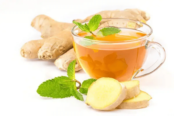 ginger and peppermint tea