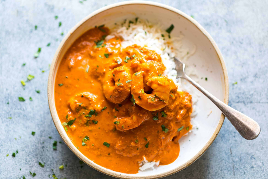 Tamarind coconut prawn curry